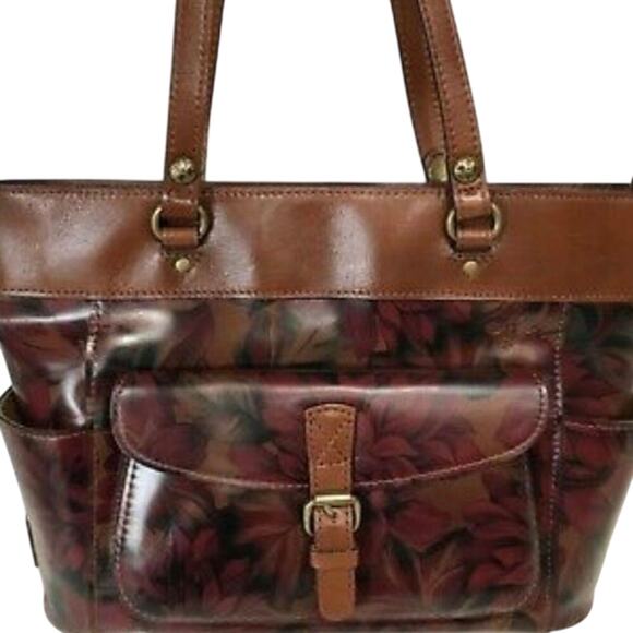 PATRICIA NASH “BOLSENA TOTE” HANDMADE LEATHER ENGLISH MUMS DESIGN SHOULDER tote - Picture 2 of 9